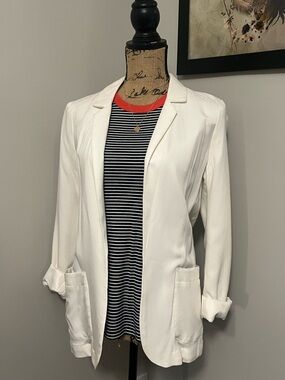 Navy/White Striped Tank w/Red Trim